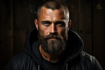 Obraz premium bald man with beard