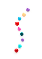 Paint drops isolated on white background