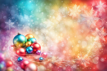 Fototapeta premium Abstract composition of happy holidays card with blurred background, christmas celebration, Culture and Religion concept, generative ai 