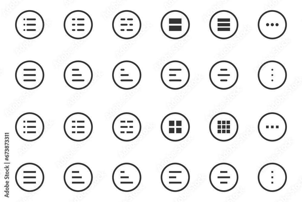 Poster application burger lines menu symbol. line icon button navigation