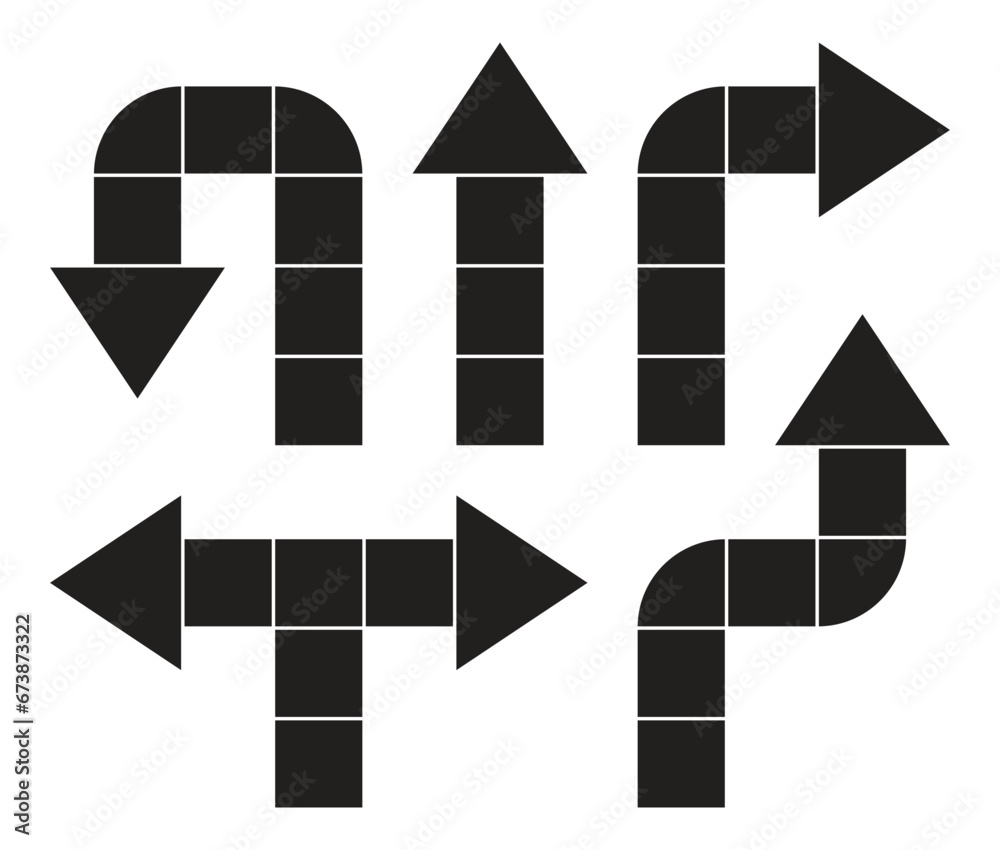 Poster arrow constructor easy edit set icons design elements