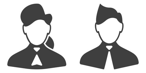 Consultants woman and man icons