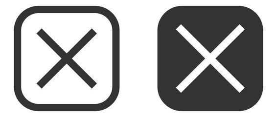 Fototapeta premium Close icon vector sign. Cancel symbol web design. Error