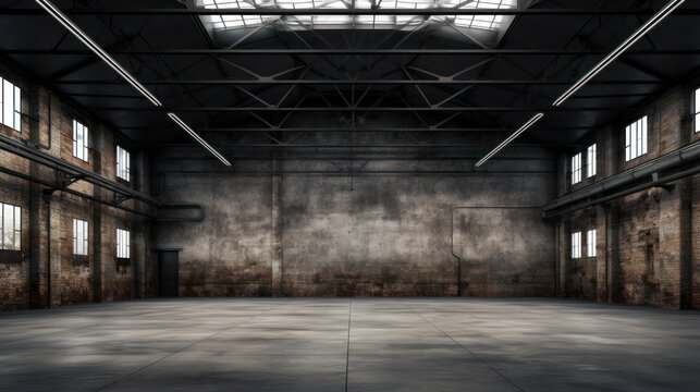 Empty urban, industrial background with copy space