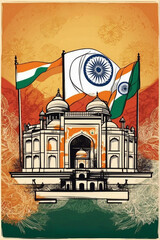 India Republic Day Social Media Post  with Text Space