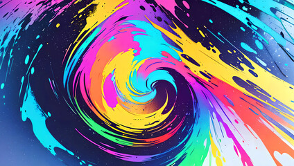 Vibrant colorful swirls for wallpaper