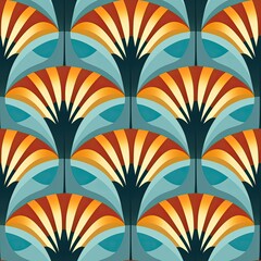 Abstract background with geometric shape pattern, retro and vintage color
