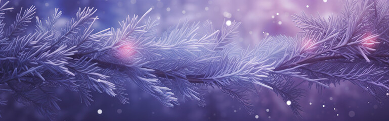 Purple Magic Winter Christmas Background Snowflakes