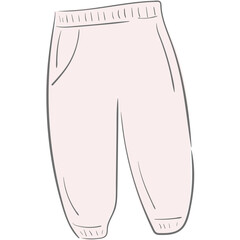 Baby Pants Doodle Illustration PNG Transparent Background