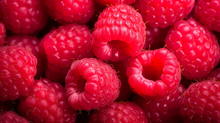 A group of raspberries - fruit background wallpaper