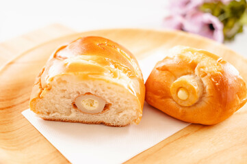 ちくわぱんの断面