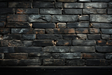 Black brick wall room