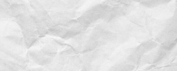 Abstract white crumpled and creased recycle craft paper texture background
