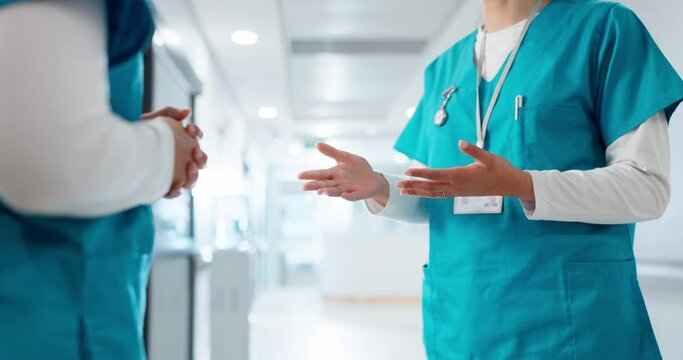 Doctors, nurses and shaking hands for hospital welcome, introduction and onboarding, internship or thank you. Professional people in clinic handshake for medical opportunity, deal and hiring success