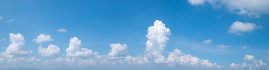 A beautiful blue sky with white clouds
