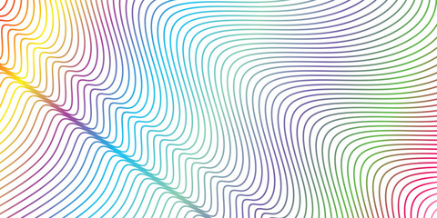 line pattern design (rainbow color)