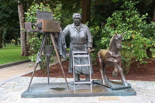 OVIEDO, SPAIN - JULY 26, 2023: Sculpture called "La Torera" in Oviedo