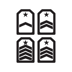 Military rank icon logo vector design template - obrazy, fototapety, plakaty