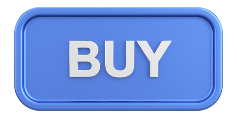 Buy button. 3D button. 3D illustration.