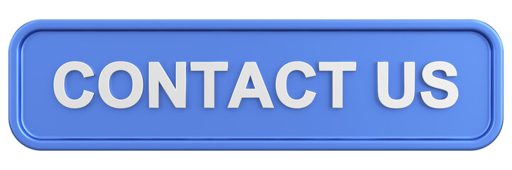 Contact us button. 3D illustration.