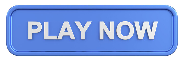 Play now button. 3D illustration.