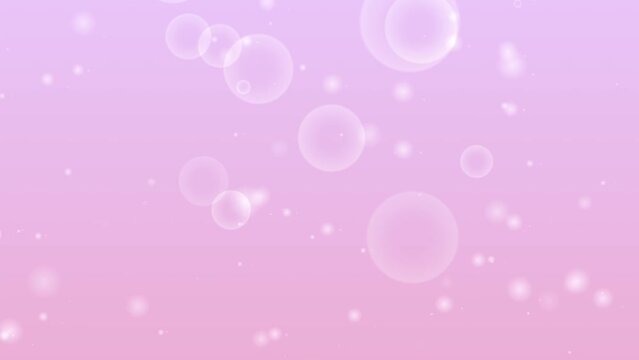 玉ボケや光がふわふわ浮かぶピンクの背景動画