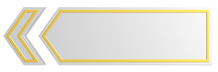 Previous button. Back button. 3D illustration.