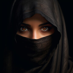 Naklejka premium Young Muslim girl