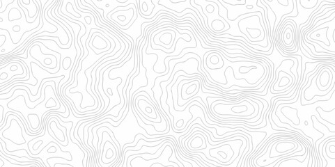 Seamless pattern wave lines Topographic map. Geographic mountain relief. Abstract lines background. Contour maps. Vector illustration, Topo contour map on white background, Topographic contour lines.