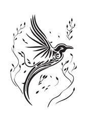 Bird tattoo pattern