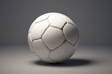 White soccer ball. Generative AI