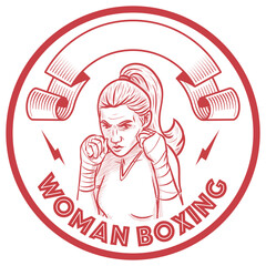 women boxing logo