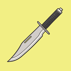 Hand drawn vector illustration of a poor knife.