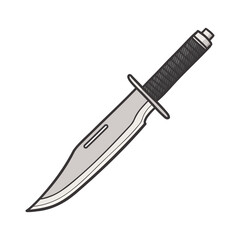 Hand drawn vector illustration of a poor knife.