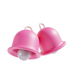 notification new year 3d illustration in pink theme