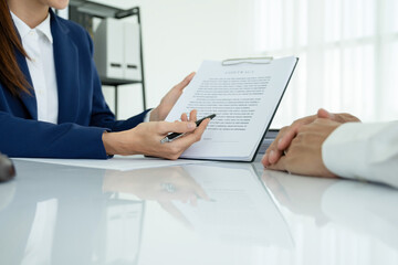 Attoney or lawyer viewing documents.