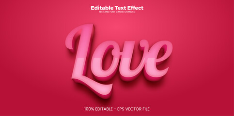 Love editable text effect in valentine style