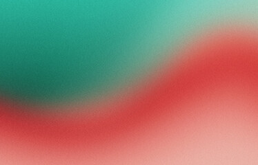 green red waves , spray texture color gradient rough abstract retro vibe background template , grainy noise grungy empty space shine bright light and glow