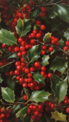 Obraz premium red berries on a tree