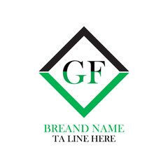 GF capital letter enclosed in a square. GF letter logo creative design. GF unique design. Creative Modern GF Letters icon vector Illustration