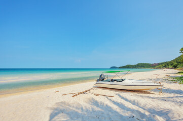 Speedboat at the tropical beach