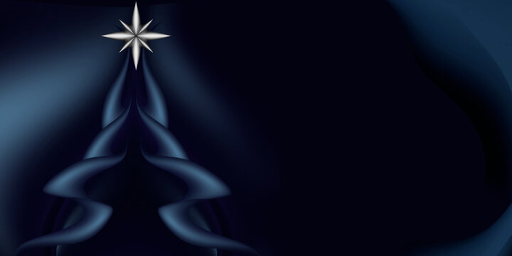 Christmas tree dark blue vector card company name 