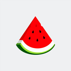Water Melon Flat Vector, Watermelon Vector Illustration Watermelon Slices