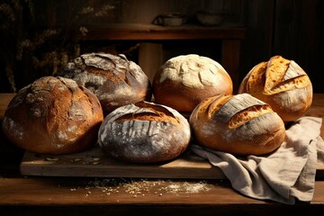 Handcrafted bread made with care. Generative AI