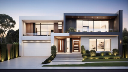 Fototapeta premium modern house with balcony