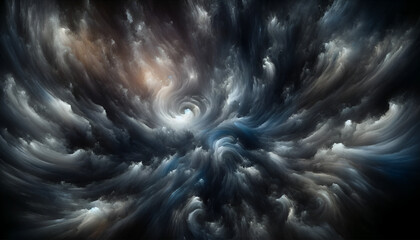 Obraz premium Swirls of Sorrow: An Abstract Depression Concept