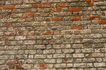 Old brick wall background. Grunge