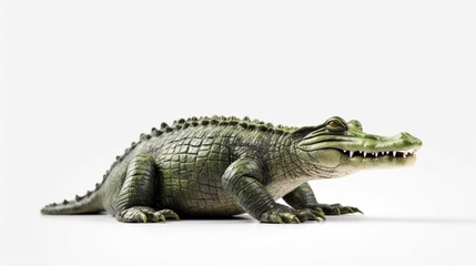 Fototapeta premium Alligator clipart with white background.Generative AI