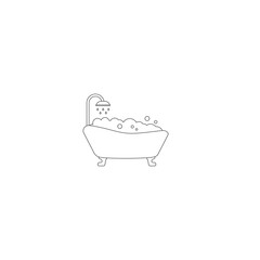 Naklejka premium Bath icon vector. Style sign for mobile concept and web design. Bath symbol illustration