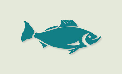 Fish logo design vector, restaurant logo design and icon